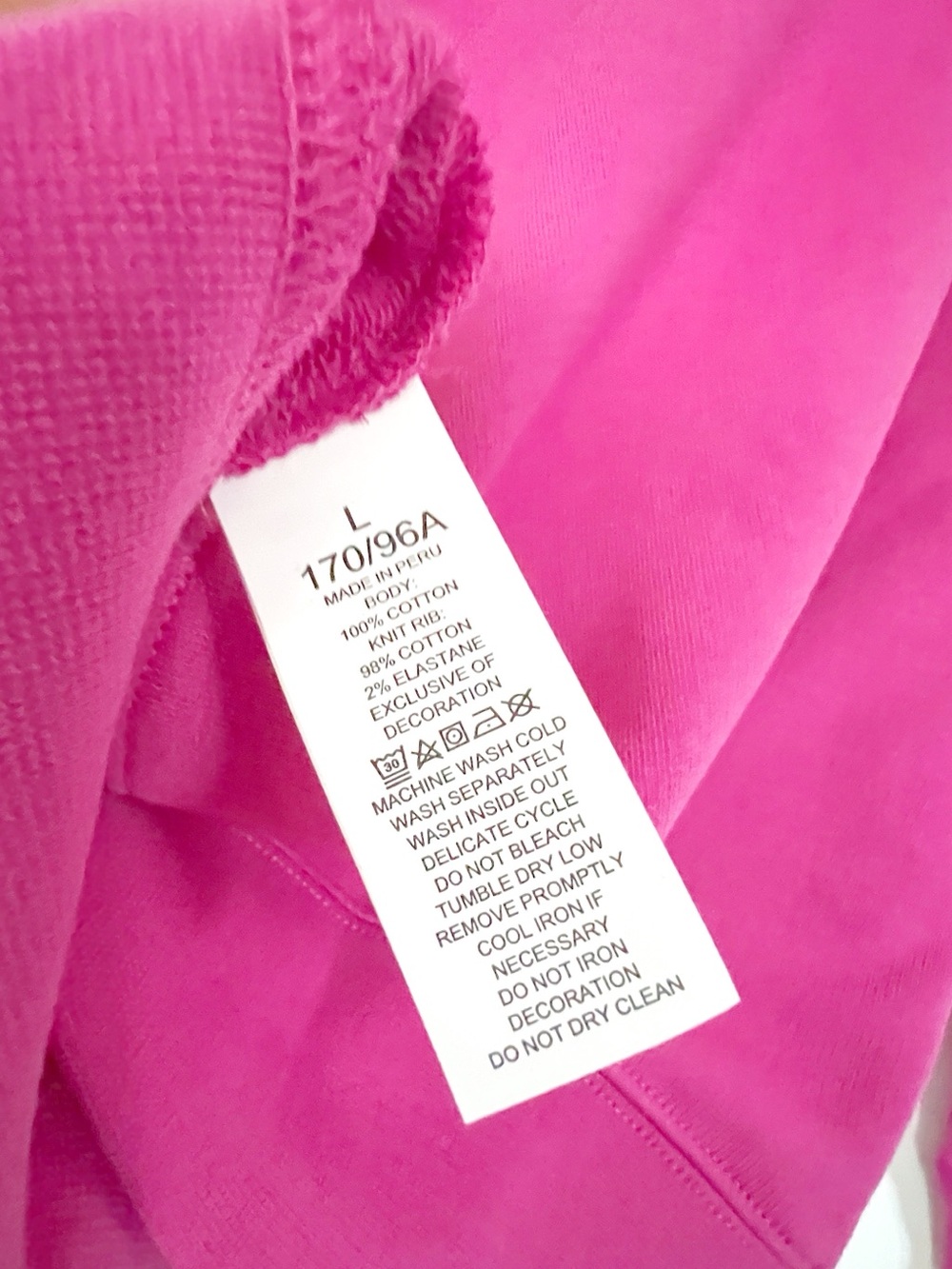Kate Spade Embroidered Logo Sweatshirt Hot Pink Large - Picture 5 of 5